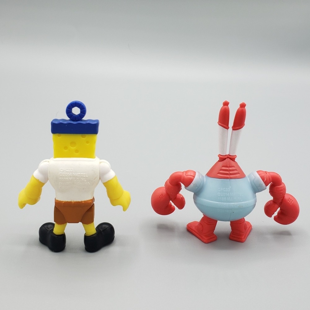 Genuine Imaginext Mr. Krab "Sir Pinch a lot" & Spongebob Collectible Toy Figures - Picture 2 of 4